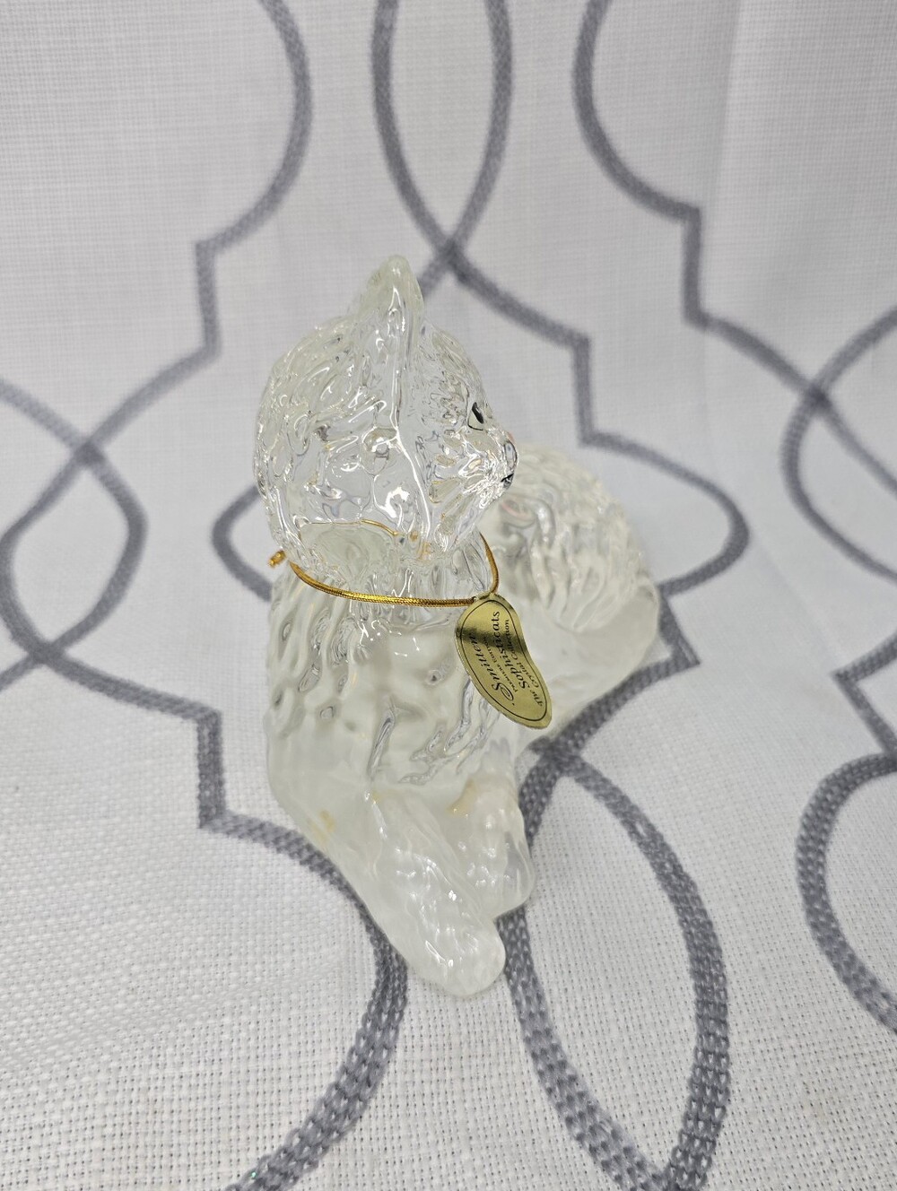 Bradford Exchange Smitten Kitten Cat  Crystal Figurine Sophisticats Read Below - Picture 3 of 7